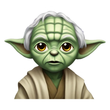 yoda with purple skin sticker