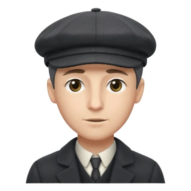 flat cap hat like Peaky Blinders sticker
