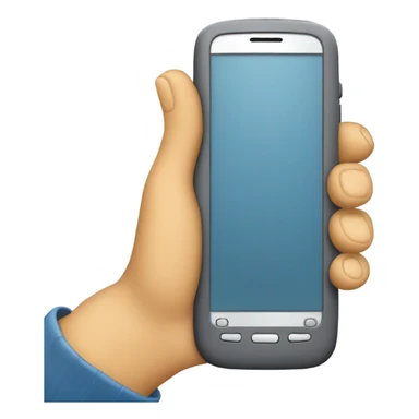 mobile phone with waving hand sticker