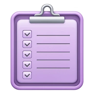 pale purple checklist sticker
