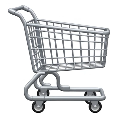 grey shopping cart sticker