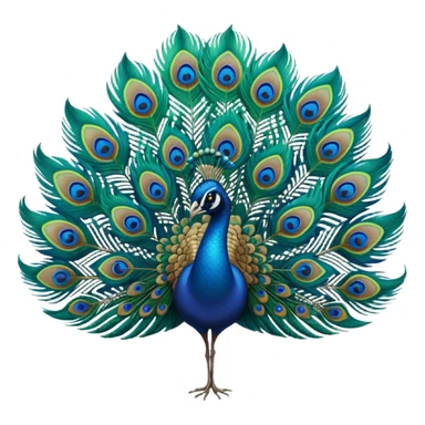Create an emoji of peacock feather sticker