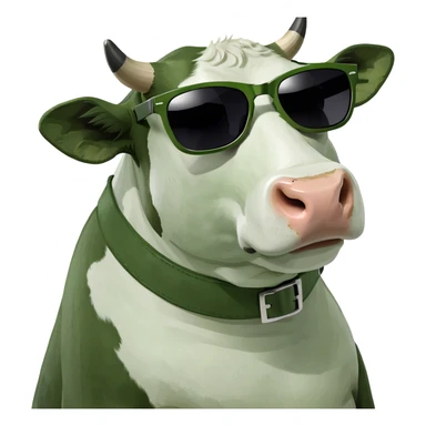 Cow wear sunglasses sticker