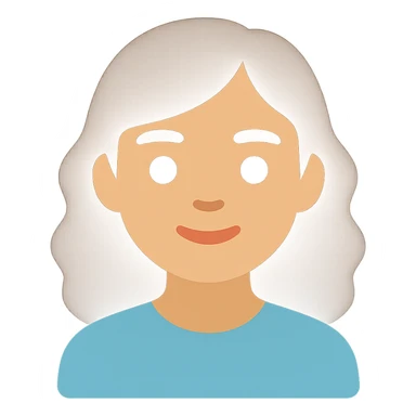 portrait of an Asian girl with medium brown wavy hair and brown eyes, color icon style sticker