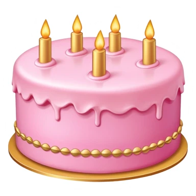 
pink and gold cake sticker