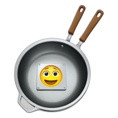 cooking microprocessor in a frying pan sticker