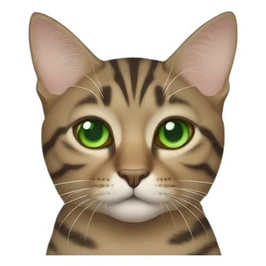 Tabby Cat with Green eyes sticker