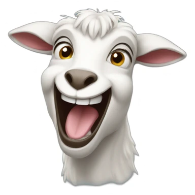 laughing goat sticker