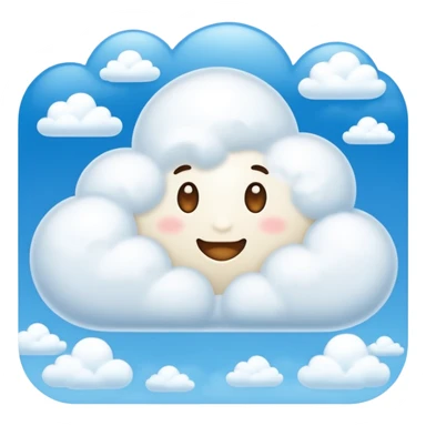 clouds in a blue sky sticker