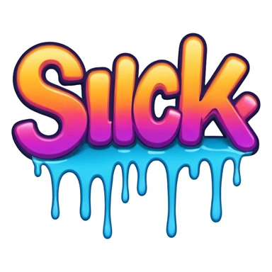 the word sick in graffiti font sticker