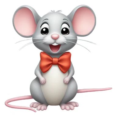 mouse with bow sticker