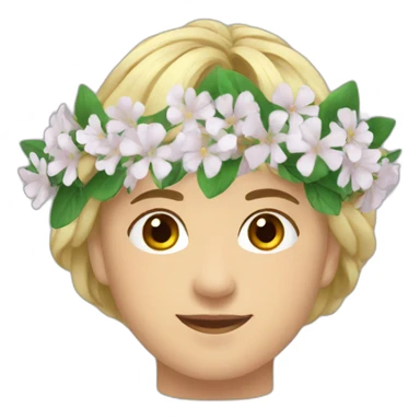 slavic flower crown sticker
