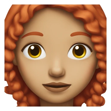 A girl with cherry red hair sticker