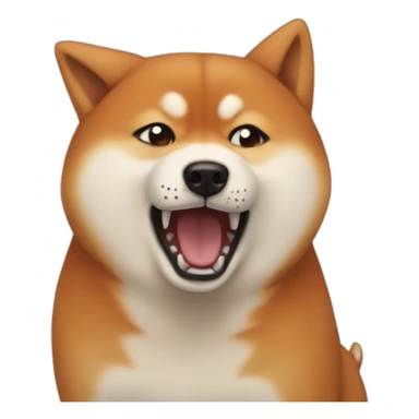 angry shouting meme red shiba sticker
