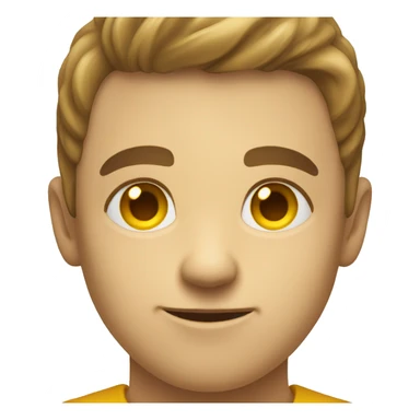 Yellow circle emoji looking close to screen sticker