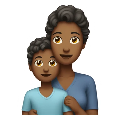 Mom with son sticker