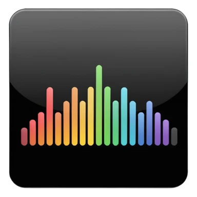 full black audio spectrum, the spectrum is white sticker