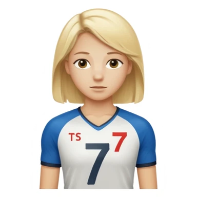 blonde Number 7 Printed Athlete sticker