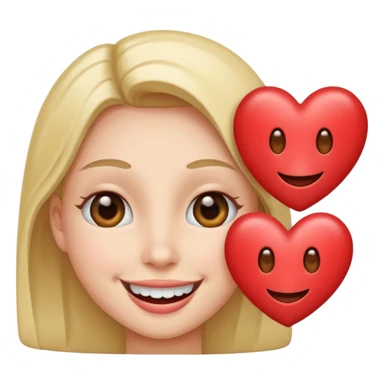Add 🥹 + 😍 to make a cute emoji screaming love, simple but beautiful sticker