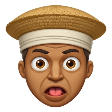 Un algérien enervé avec la fameuse mimique de la langue culturelle sticker