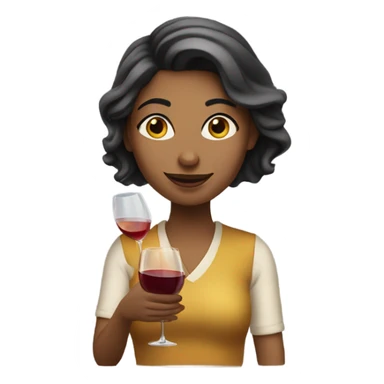 Woman drinking wine sticker