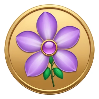 I need you to recreate this image exactly as is but make the color of the coin a ver light purple hue give me three options with different hues of purple sticker