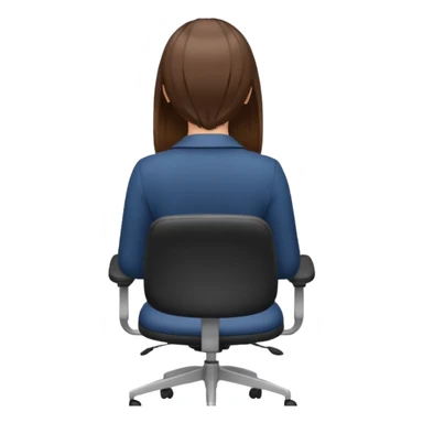 Woman from Back of head sitting on an office chair sticker