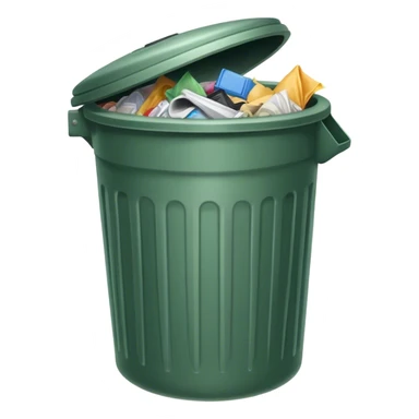 Trash can full of trash sticker