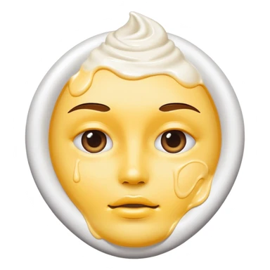 smeared face cream sticker