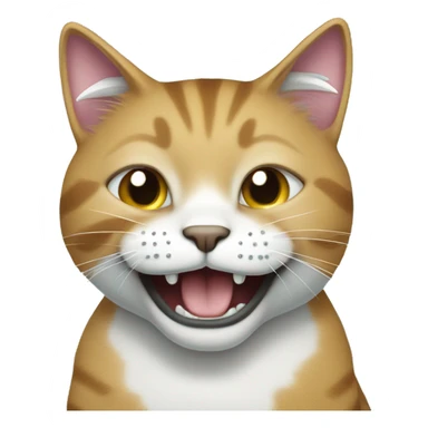 Cat with shiny diamond grillz smilling. He has diamonds on his teeth. sticker