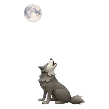 Wolf howling to the moon over lake sticker