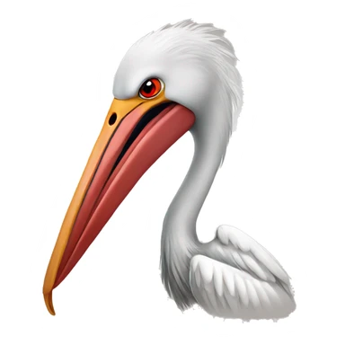 A pelican prince withred eyes sticker