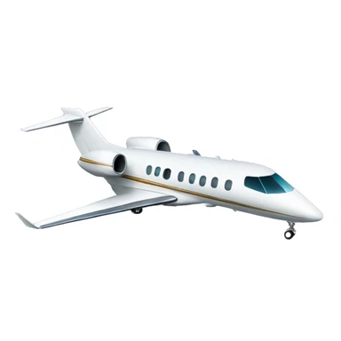 private jet front view sticker