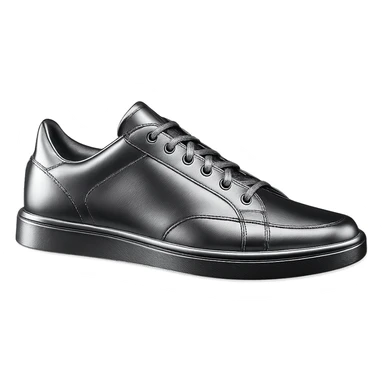 a single chrome sneaker, shiny metallic finish, modern design, simple background sticker