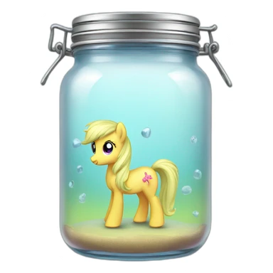 My little pony in jar with with water sticker