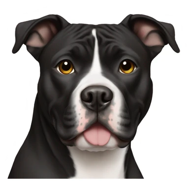 Black American Staffordshire Terrier sticker