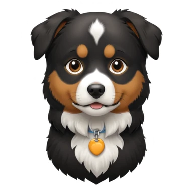 Australian Shepherd Rottweiler mix black and white dog mix sticker
