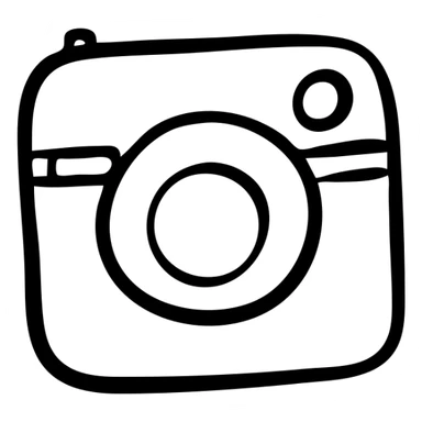 Minimalist Instagram icon, outlined, clean and modern sticker