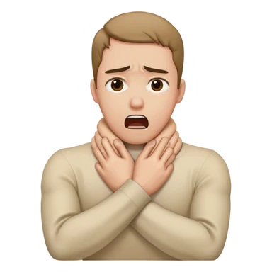 Arms around neck choking self crashing out  sticker