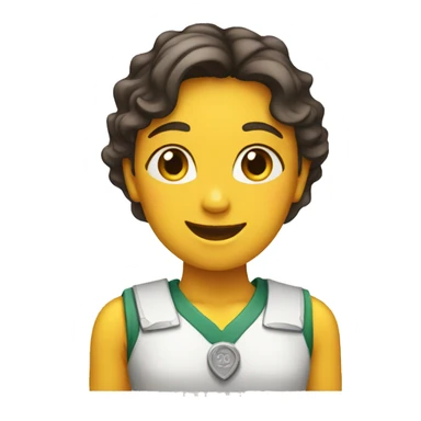 Girl with victory  sticker