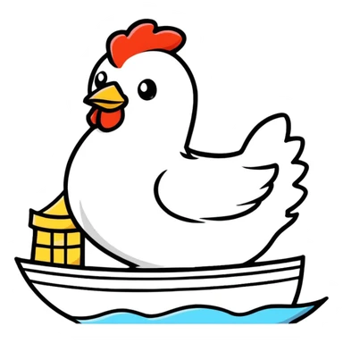 Chicken on a cruise sticker