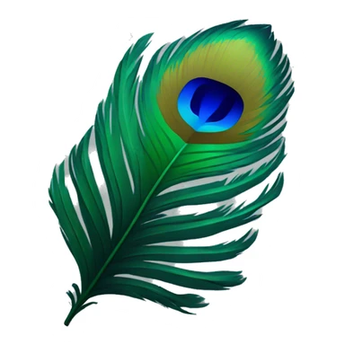 Peacock feather emoji  sticker