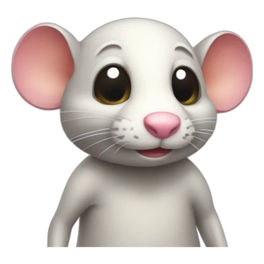 The c++ diseased rat mascot sticker