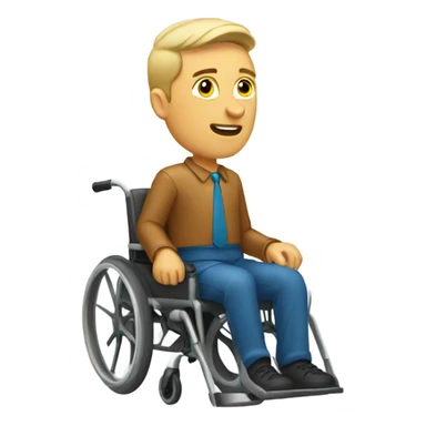 A guy in a wheelchair sticker