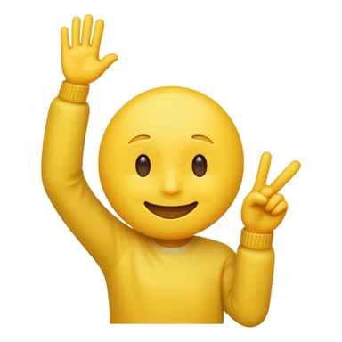 A dabbing emoji sticker