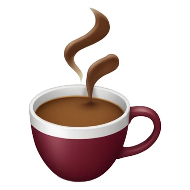  burgundy hot cup of coffee sticker