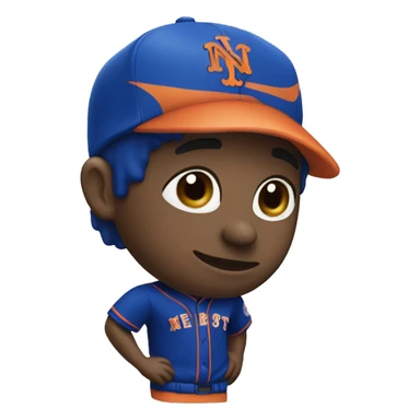 Me wearing Mets jersey sticker