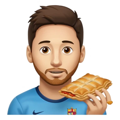 messi eat tatar cheburek sticker