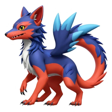  exotic tropical cyber-Sleuth-Sergal-Litten-Linoone-Noibat-Fakémon-Pokémon-Vernid-creature sticker