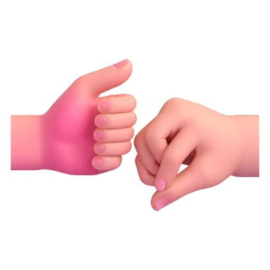 pinky promise gesture, stylized, soft colors sticker